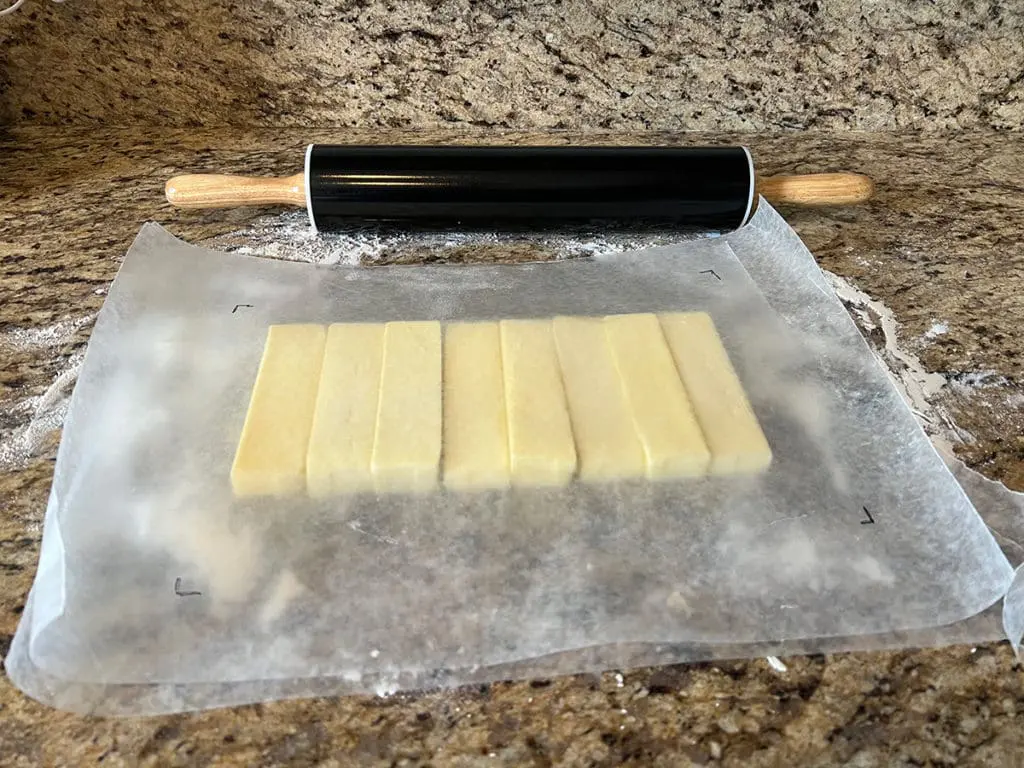 Croissant butter rolled out