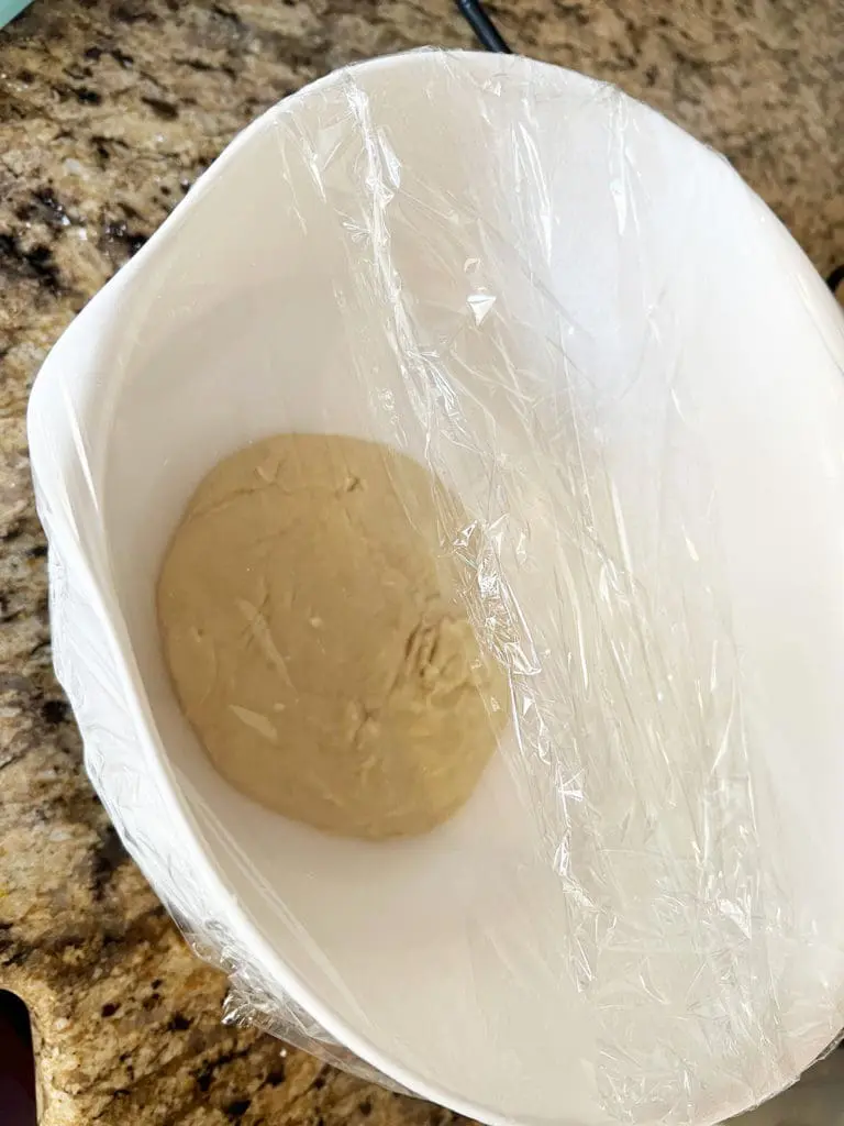 Small dough ball in bowl
