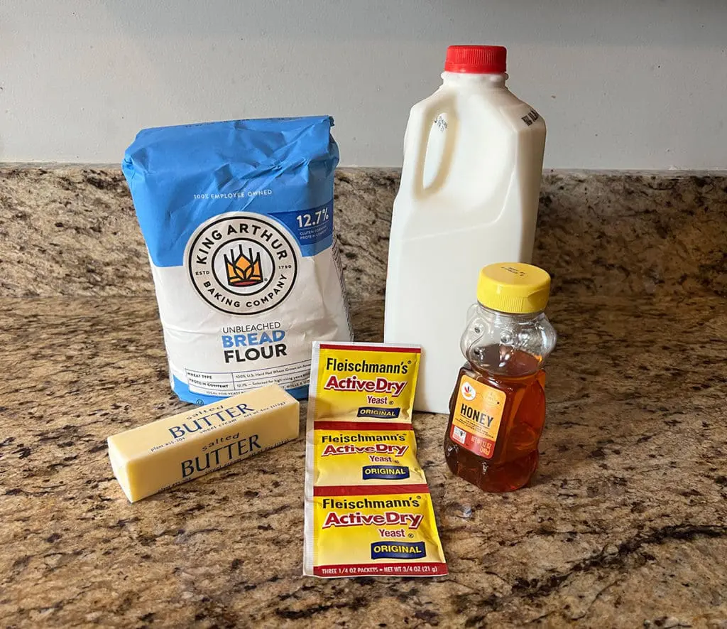 Homemade sandwich bread ingredients