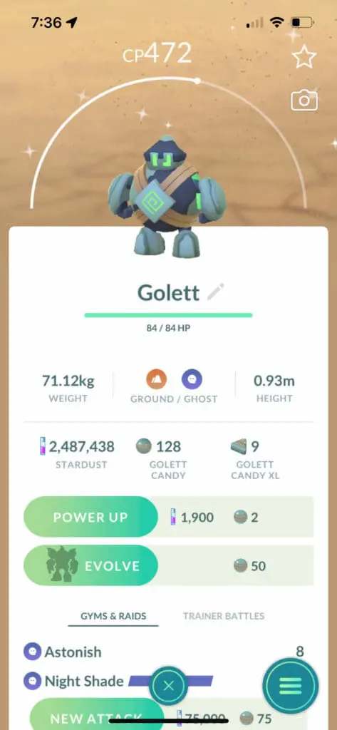 Golett pokemon caught in New York