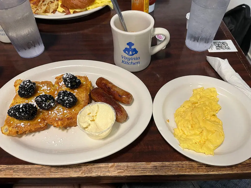 Virginia Kitchen Cornbread French Toast with Blackberry