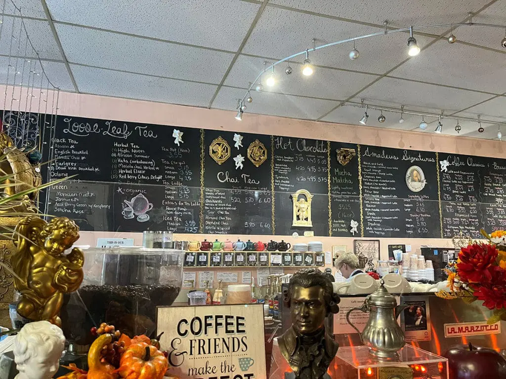 Caffe Amadeus Coffee Menu