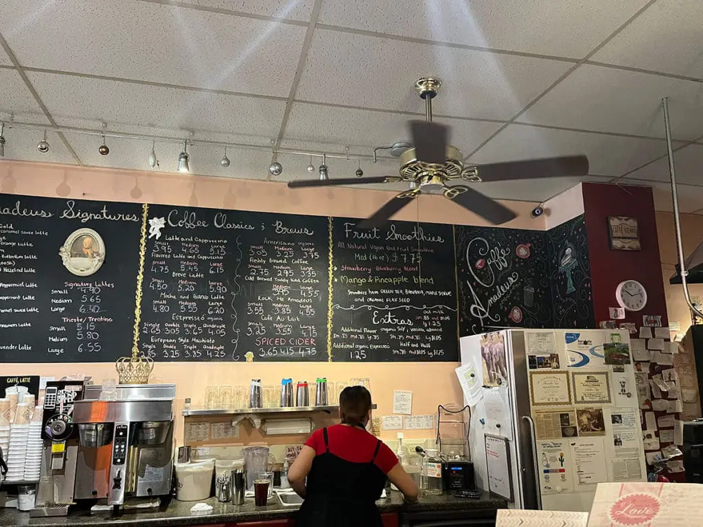 Caffe Amadeus Coffee Menu part two