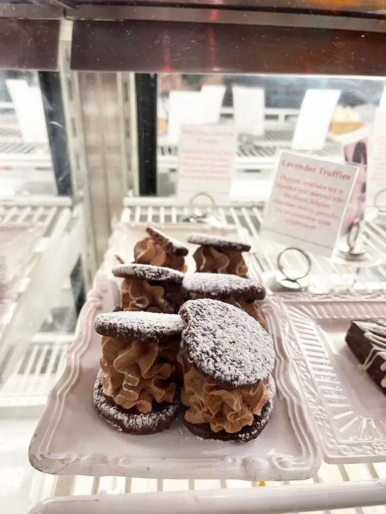 Earl Grey Ganache cookie in display case