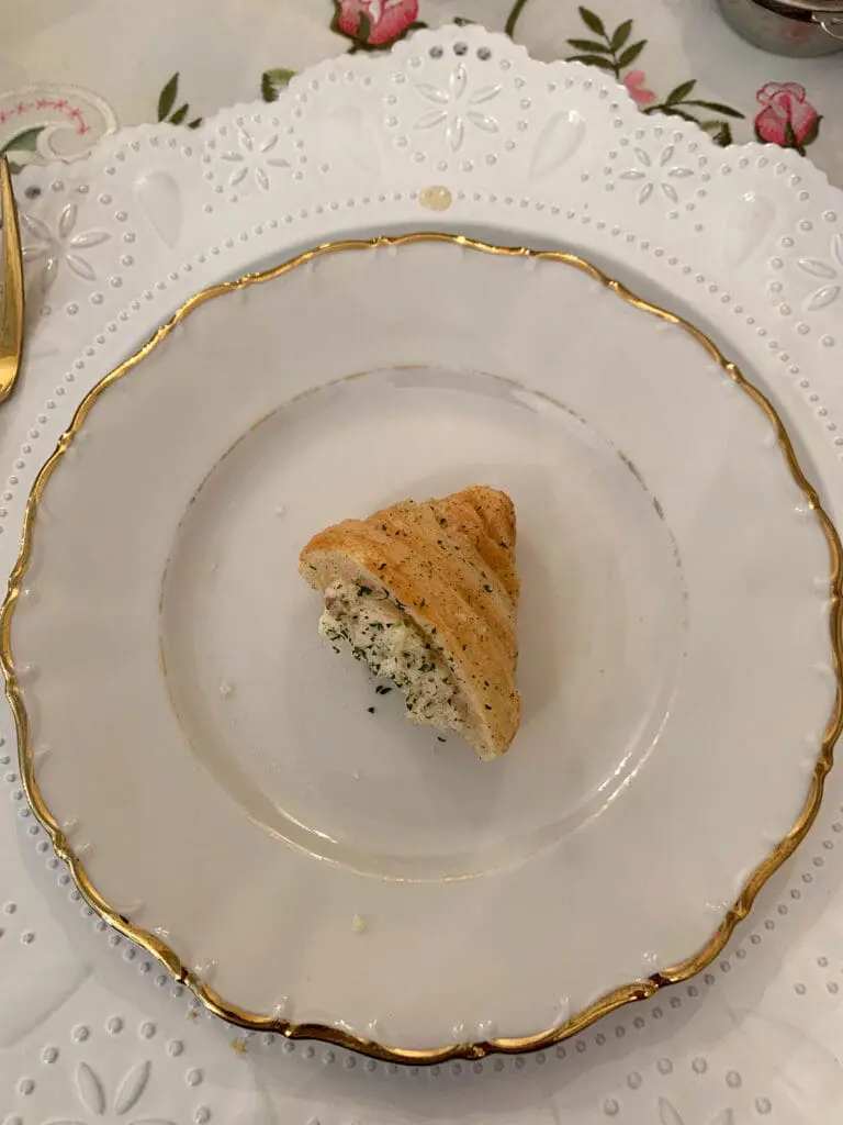 Chicken croissant at the Tea cart