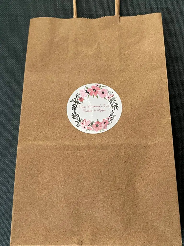 Miss Minerva's gift bag