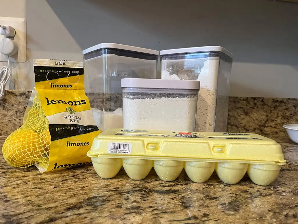 Lemon Bars filling ingredients