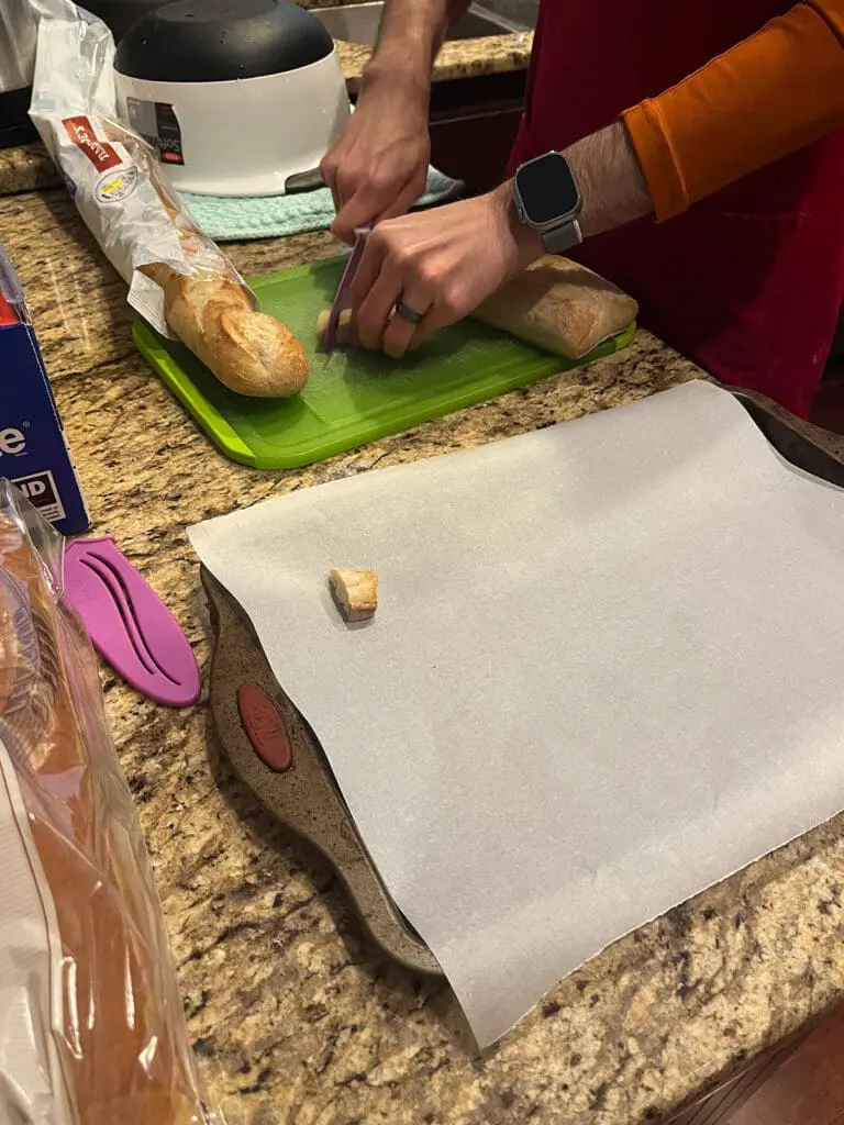 Stuffing ciabatta