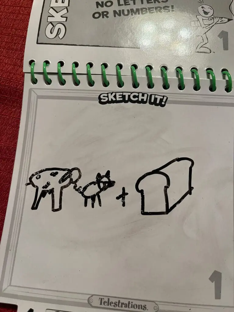 Telestrations first drawing