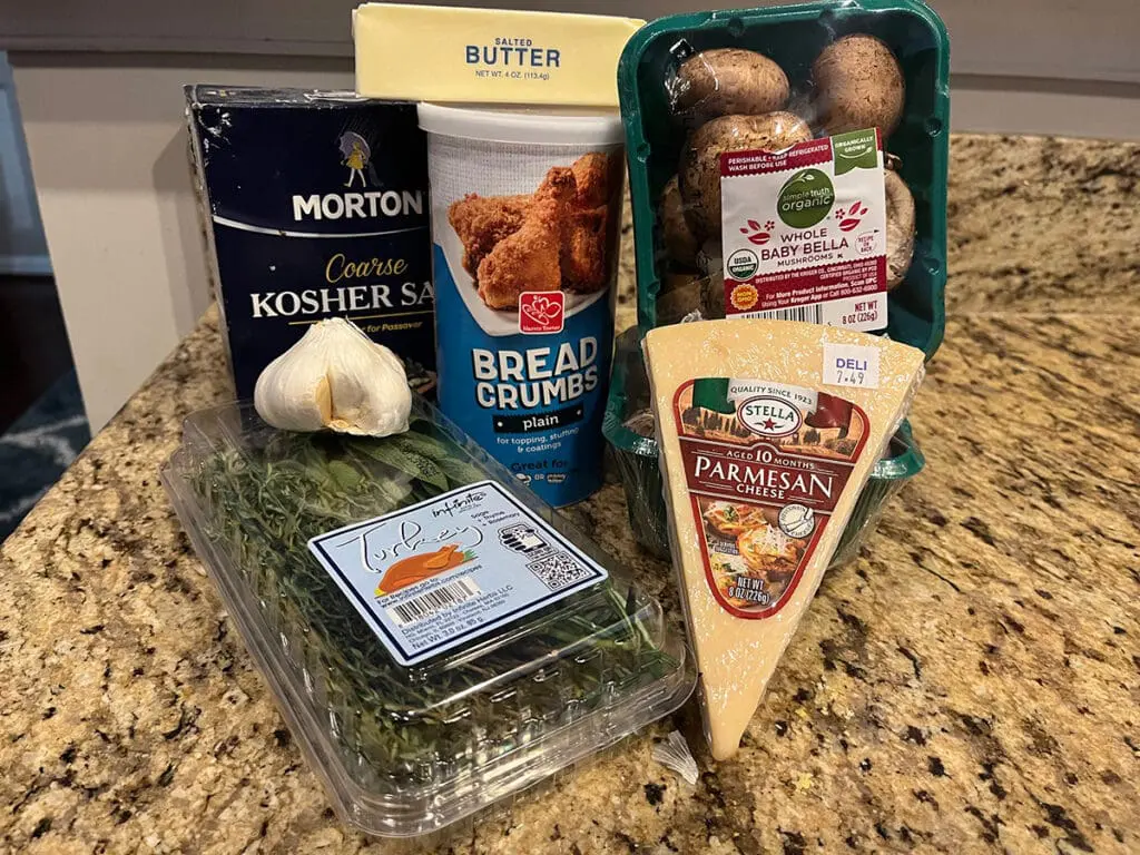 Stuffed Mushroom ingredients