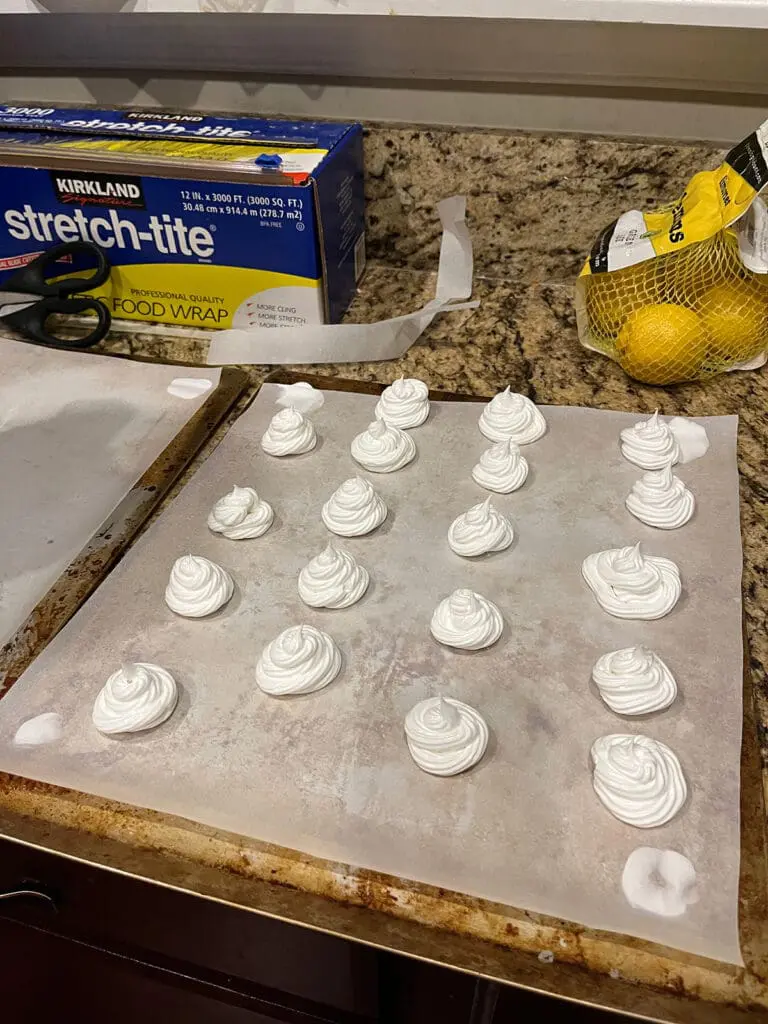 unbaked pavlovas