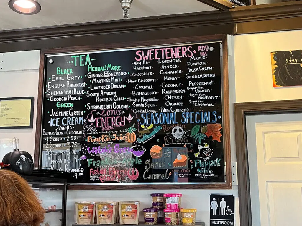 Weird Brothers Drink Menu