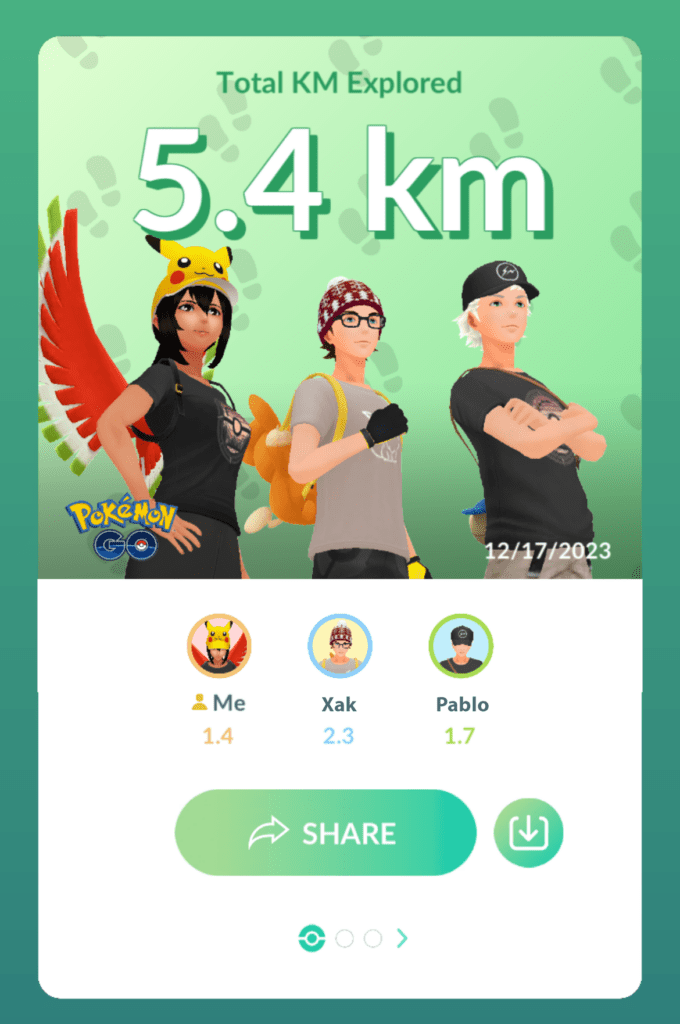 Pokemon Go end screen