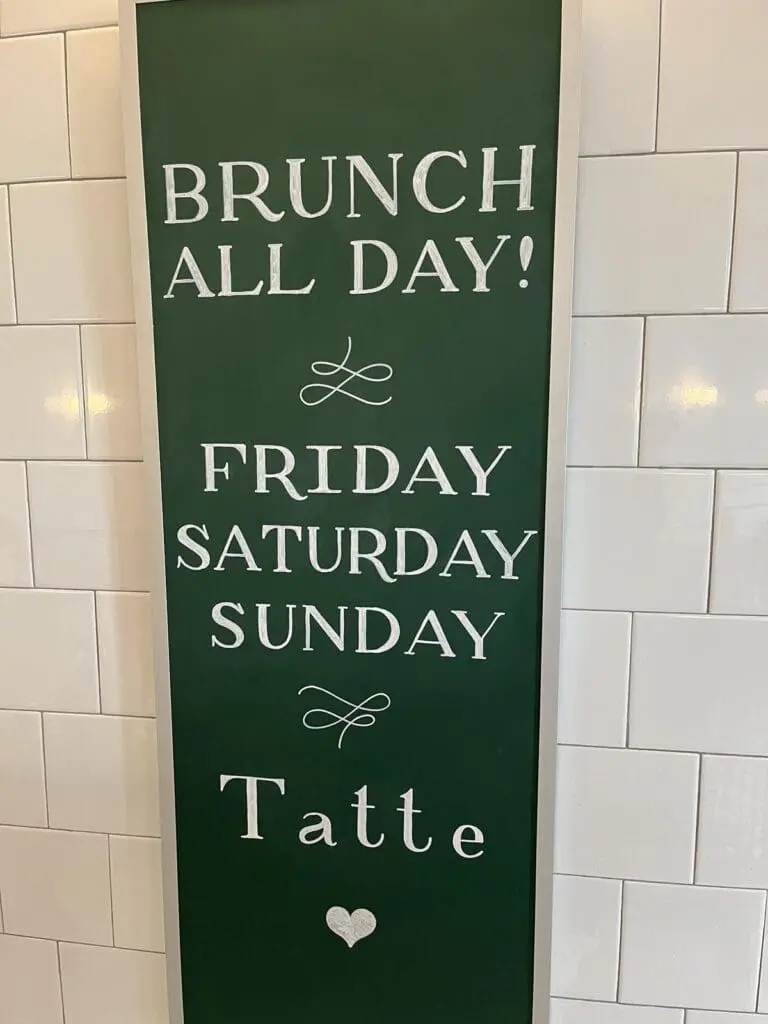 Tatte Bakery Brunch Sign