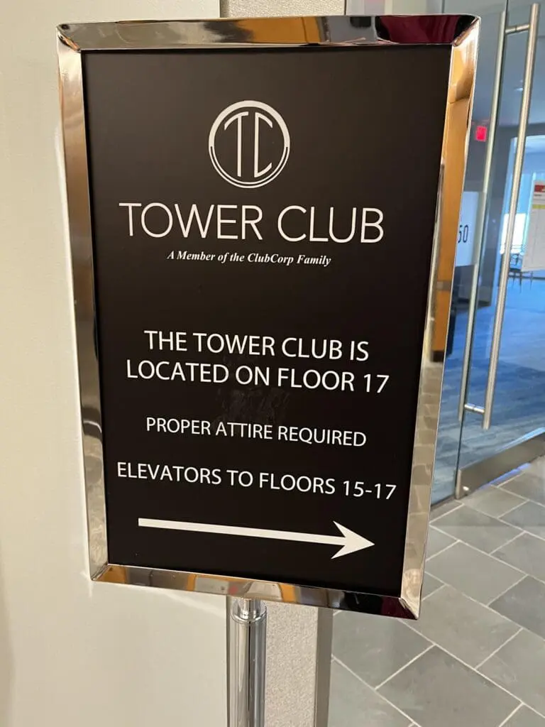 Tower Club Sign