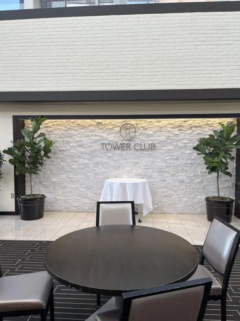 Tower Club Top Floor Sign