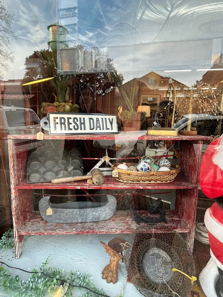 Ridgeway antique store window display