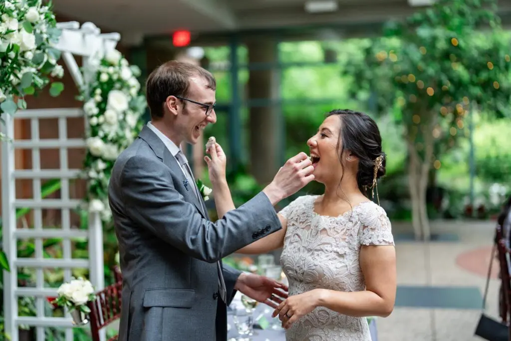 dani and xak scones and doughns feeding wedding macaron