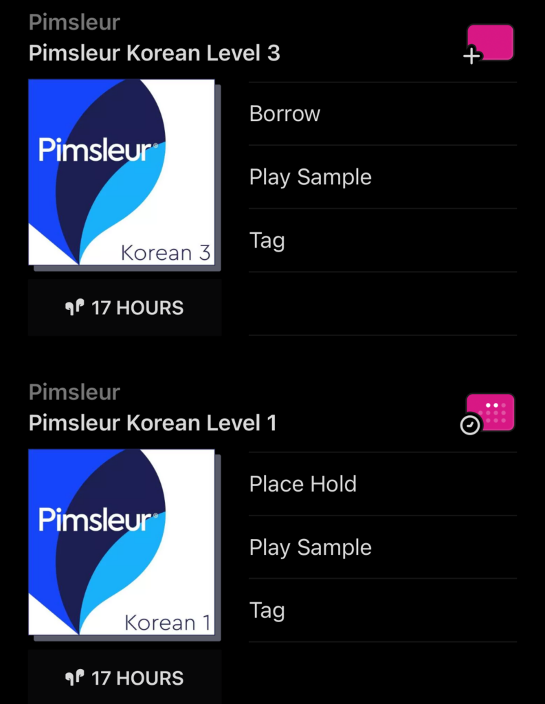 Library Libby Pimsleur