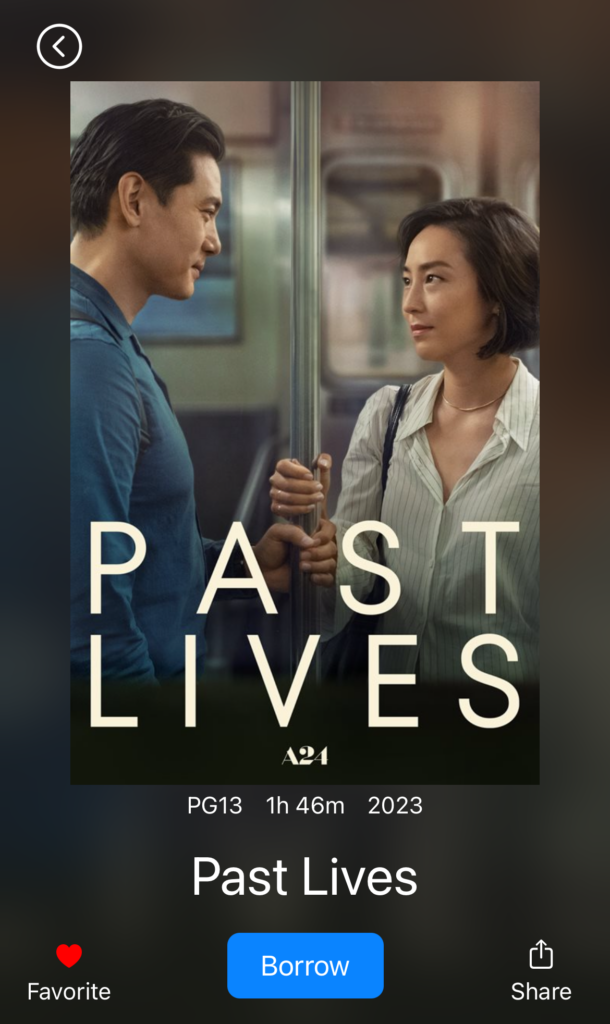 Libray hoopla past lives