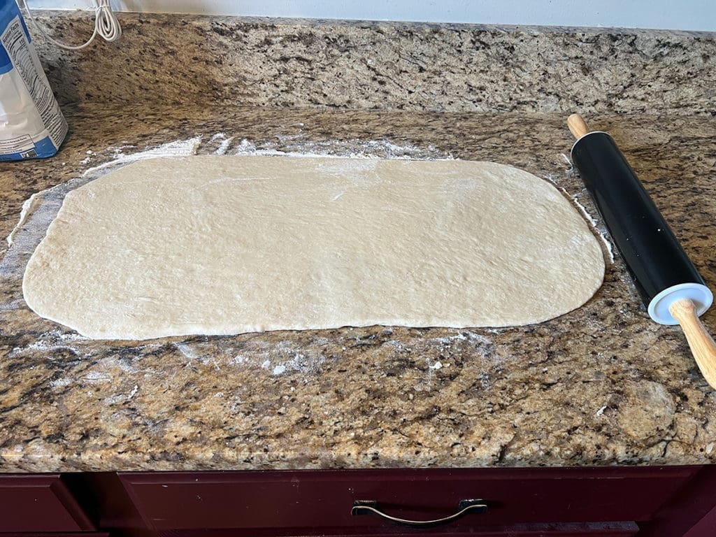 Croissant Dough Rolled Out