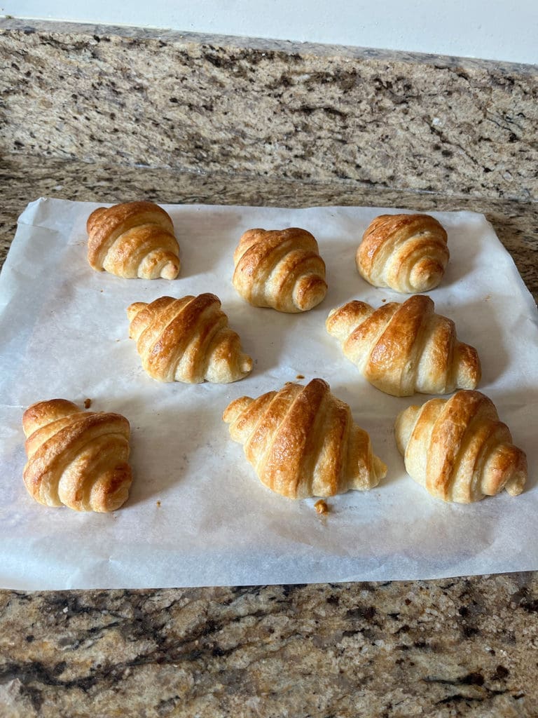 Croissants on the counter