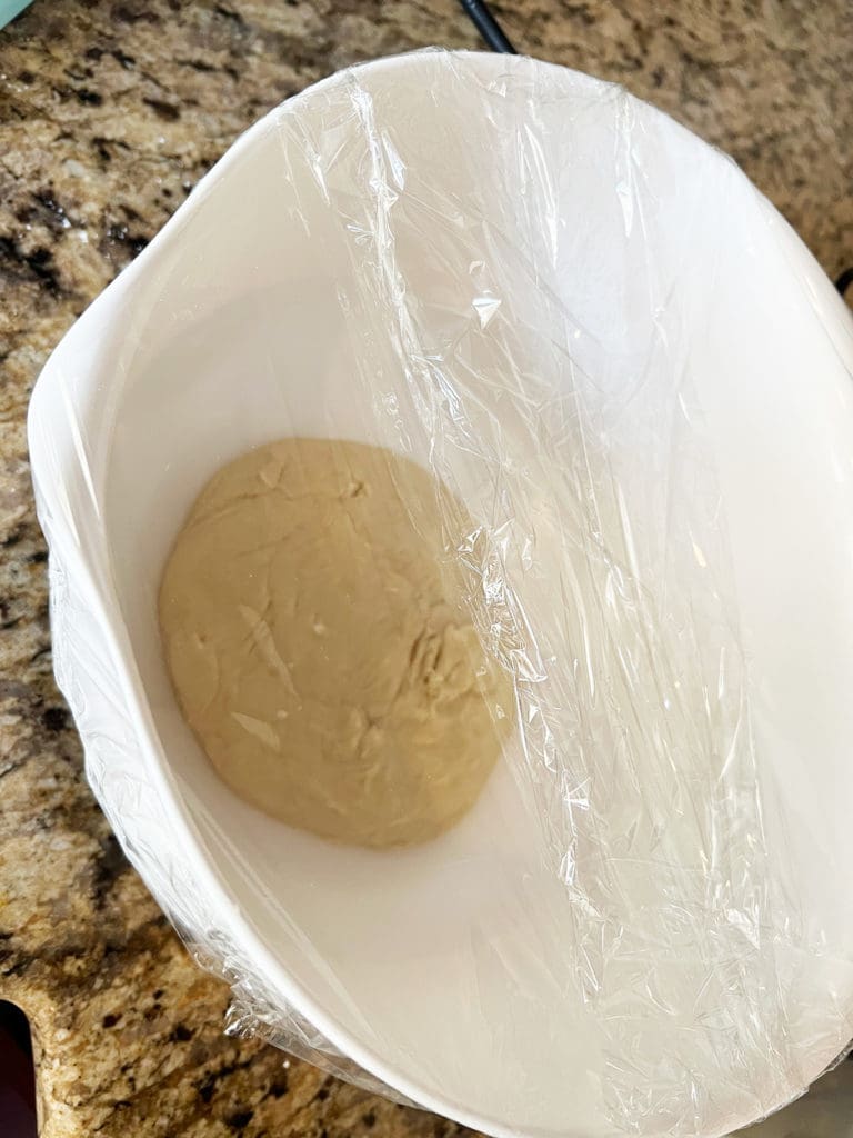 Small dough ball in bowl