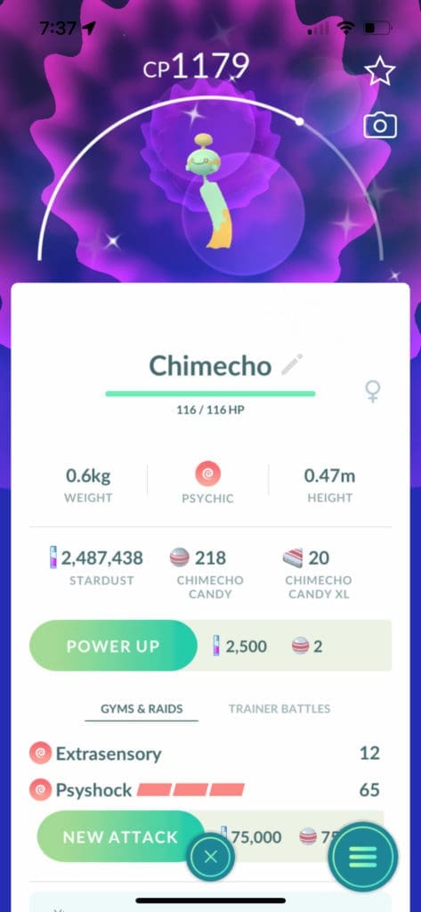 Chimecho pokemon caught in New York