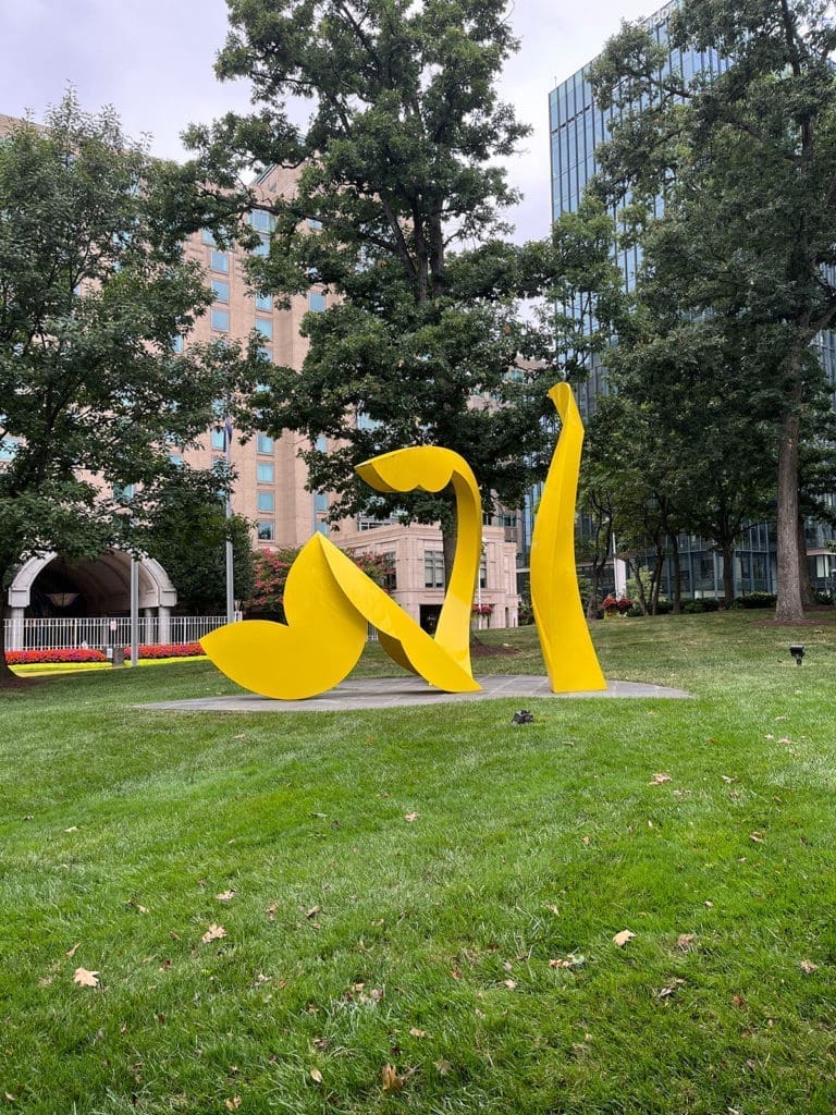Yellow Sculpture at Reston Town Center