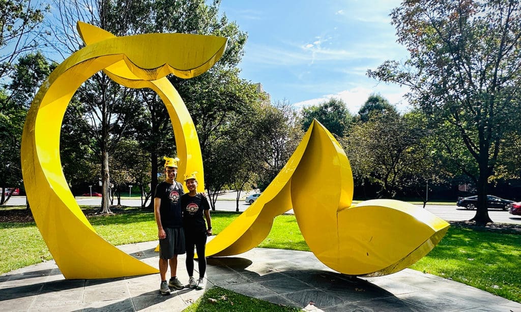 Yellow sculpture

