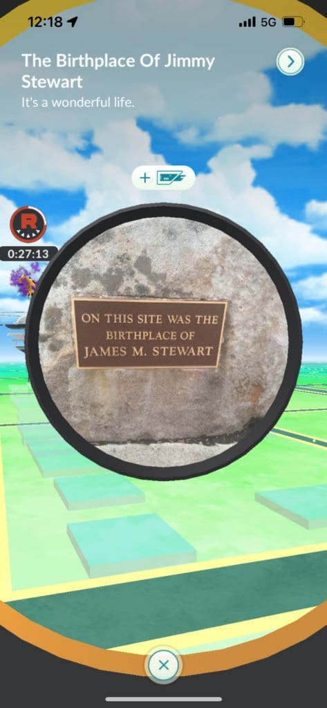 Jimmy Stewart Pokemon Go Pokestop
