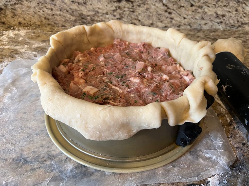 Raised Game Pie meat filling