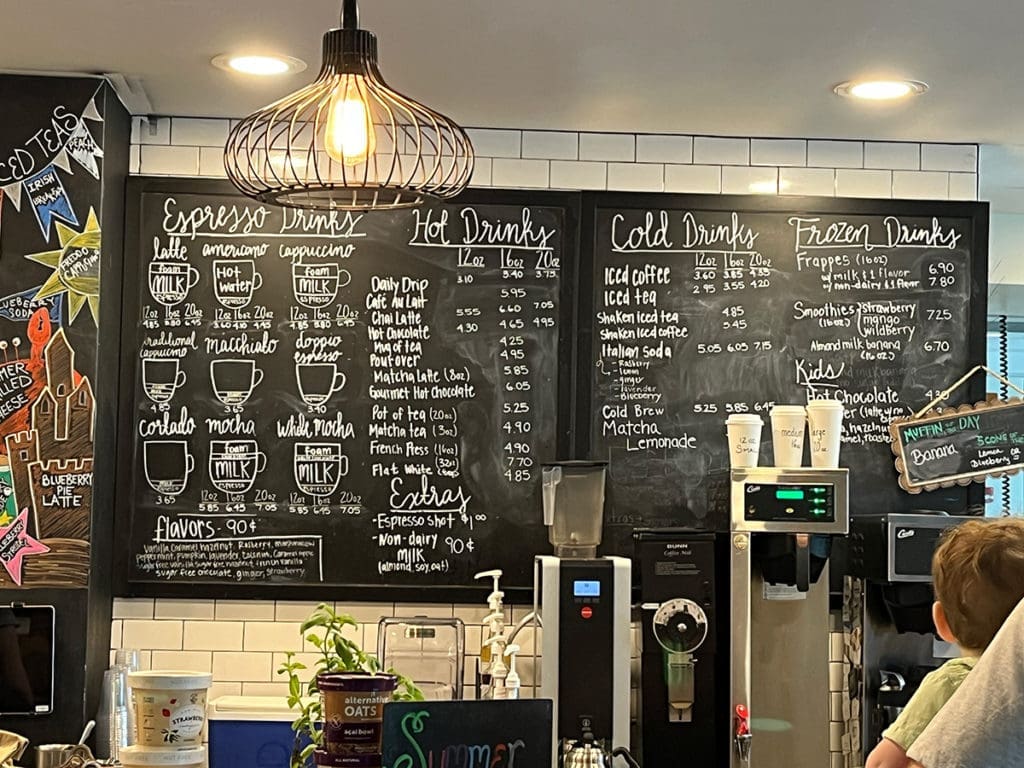 Ridgetop Coffee Drink Menu