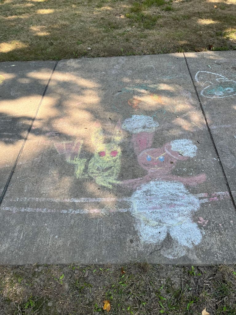 Sidewalk art buneary