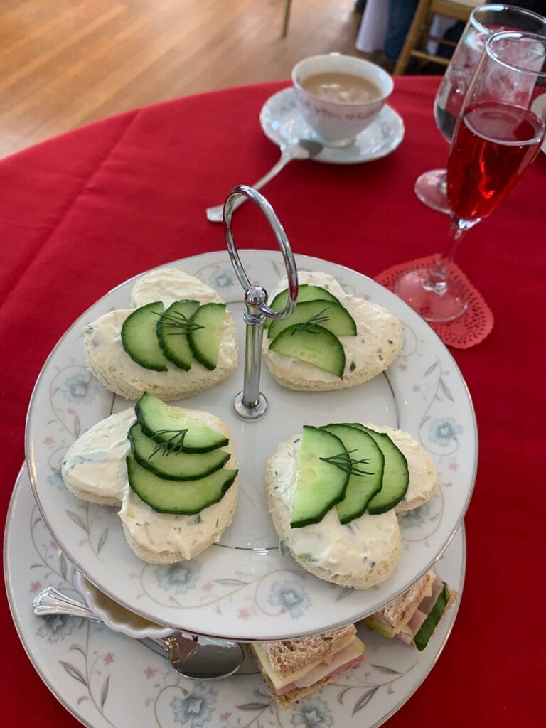 cucumber sandwich at rosemont manor