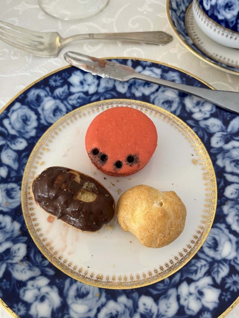 Desserts on plate