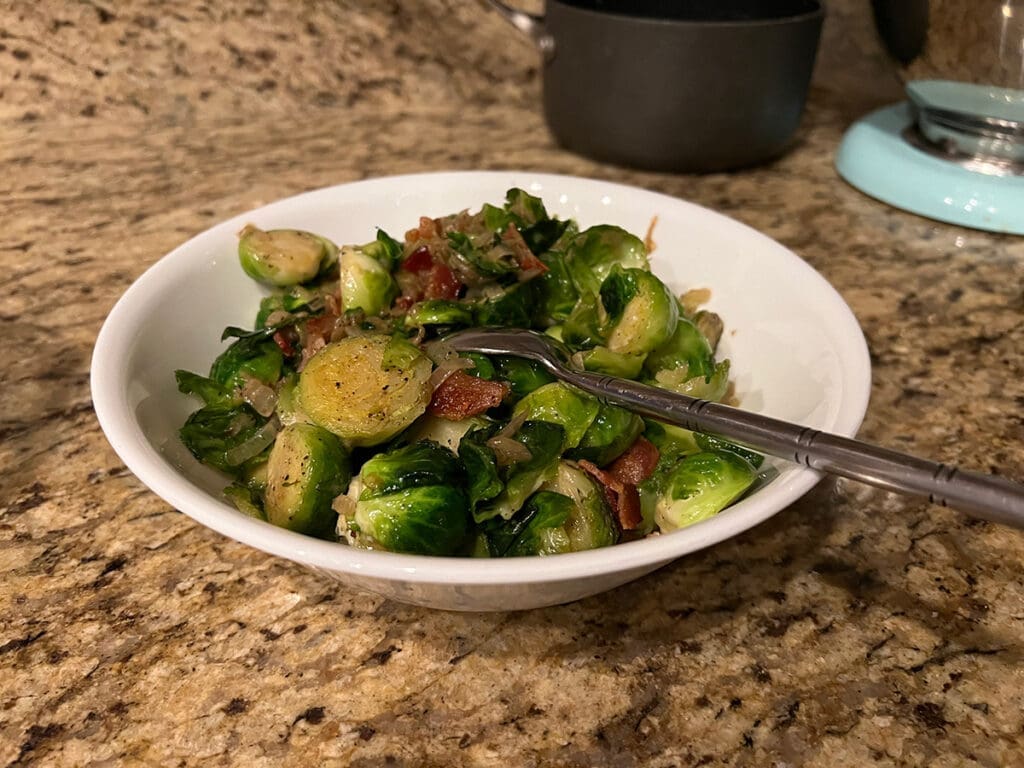 Thanksgiving Brussels Sprouts with Bacon