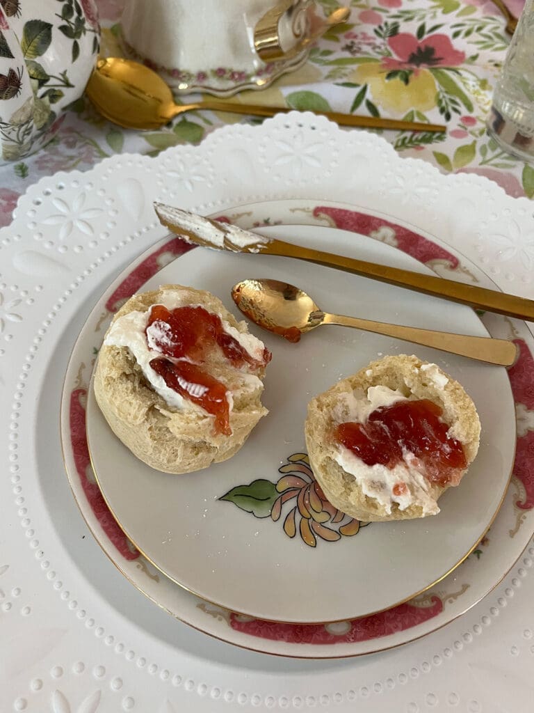 Tea Cart Winchester scones with cream and preserves
