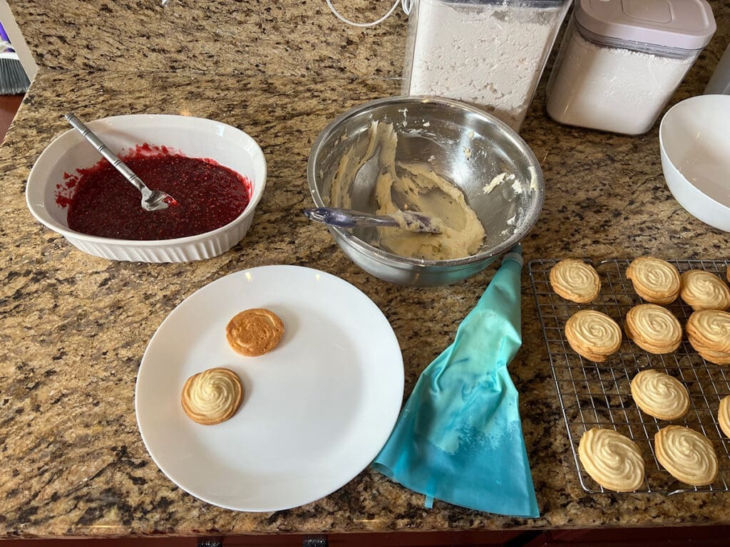 Viennese Whirls assembly process