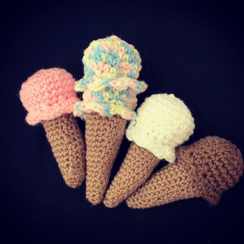 Crochet amigurumi ice cream
