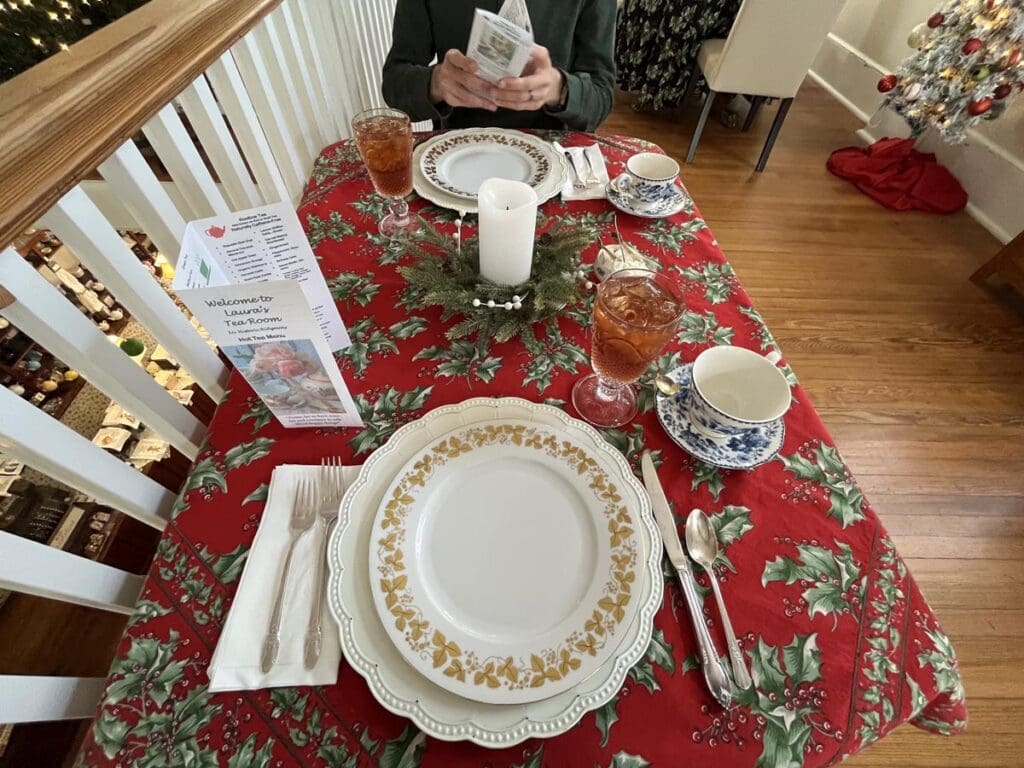 Laura's Tea Room table