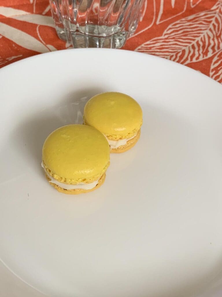yellow macarons