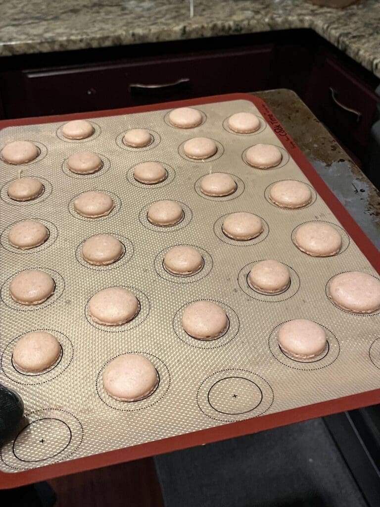 Macarons baked