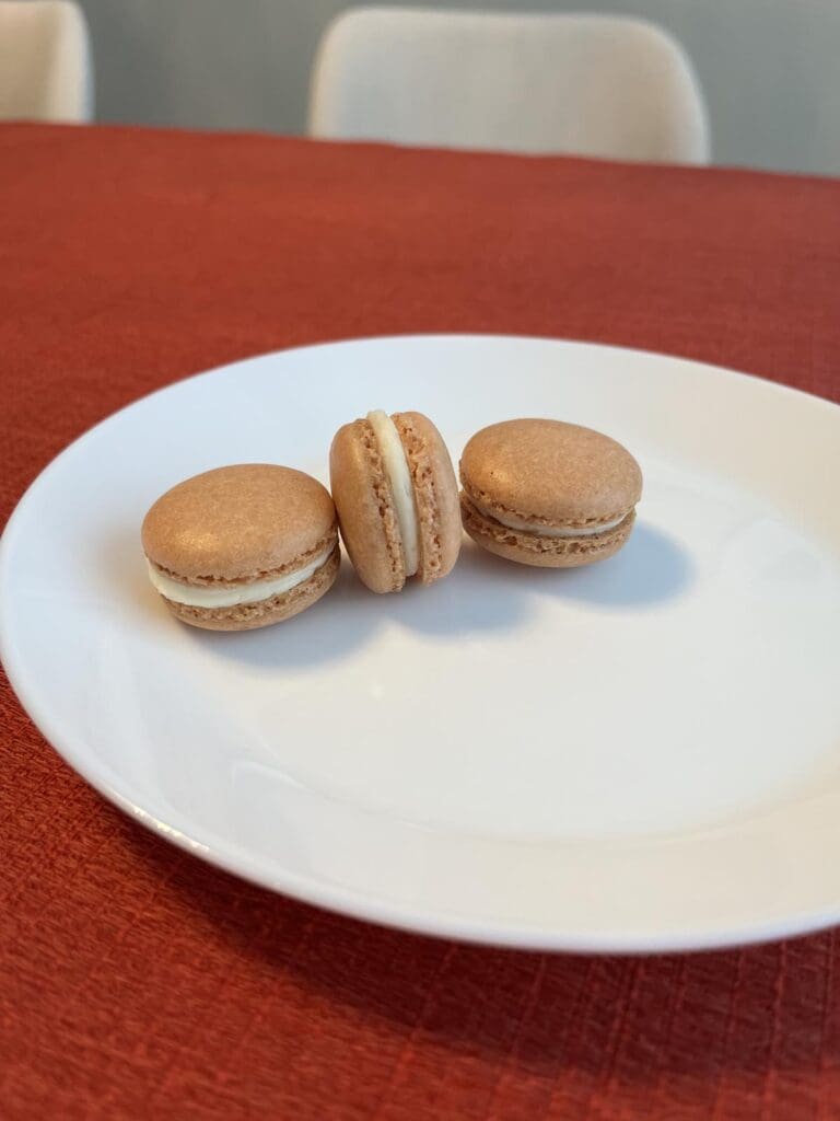 Macarons on a plate