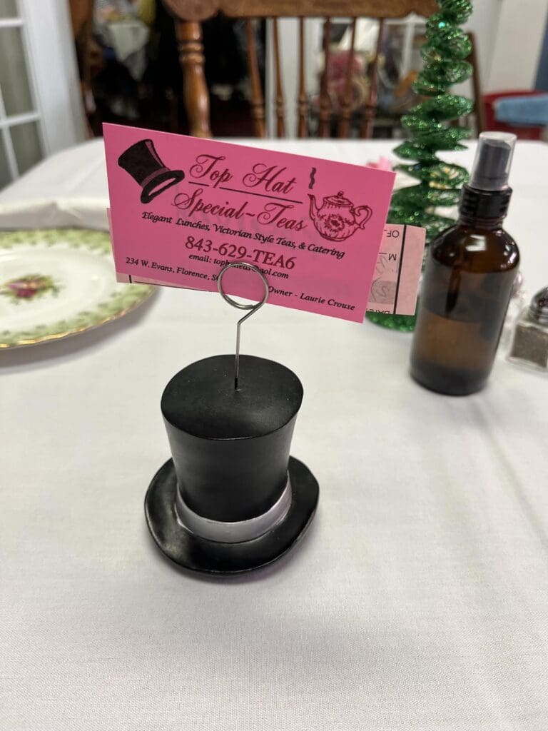 Top Hat Special Teas table decor