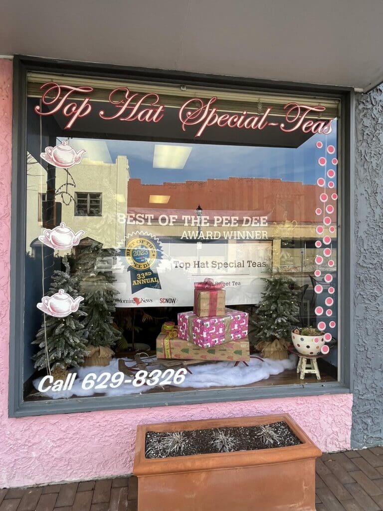 Top Hat Special Teas window