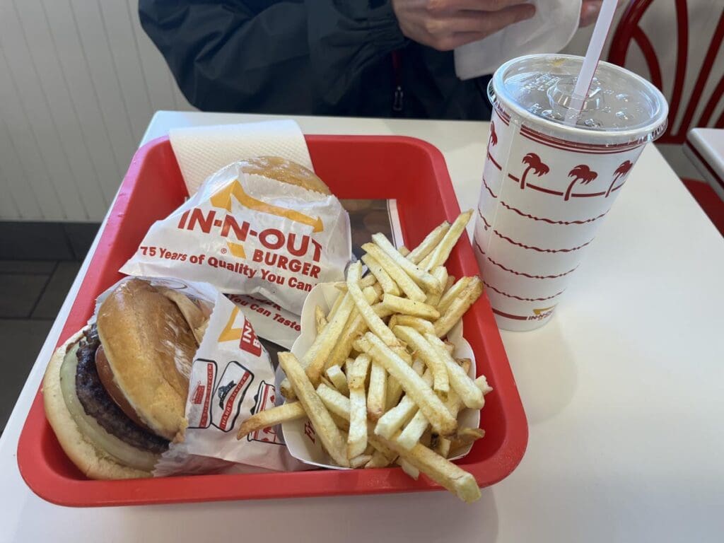 In-n-out burger and fries