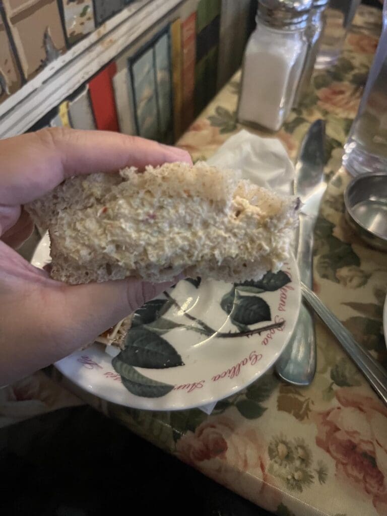 Tea and Sympathy tuna salad sandwich